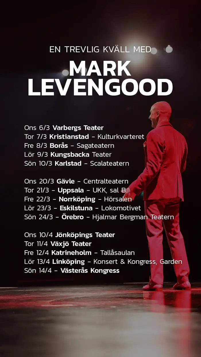 En trevlig kväll med Mark Levengood - En turné i Sverige i vår